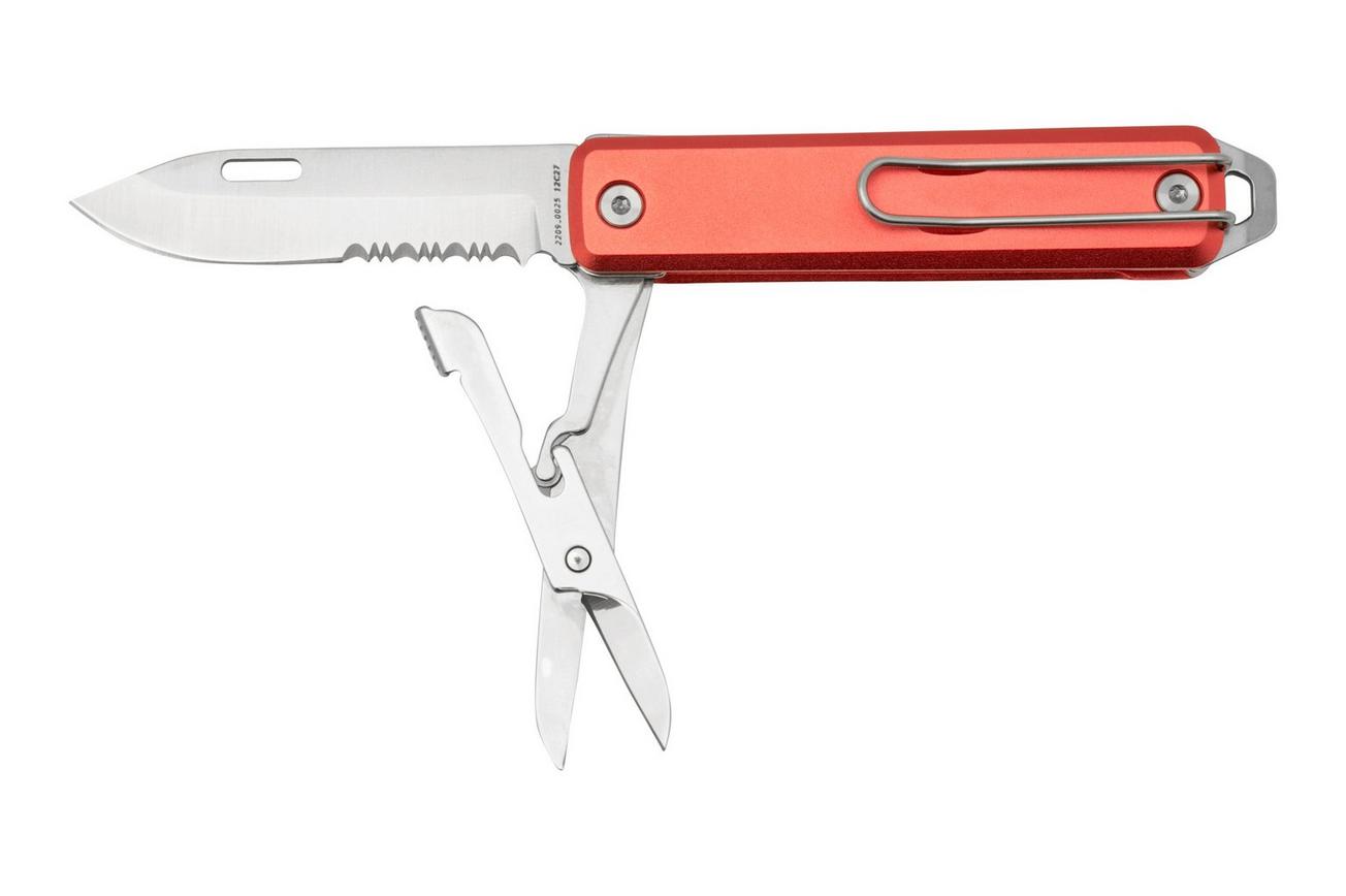 The James Brand The Ellis Scissors, Coral, Aluminum Serrated, zakmes