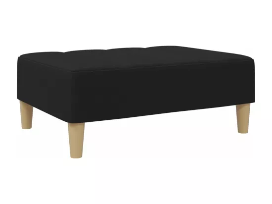 Repose-pied noir 77x55x31 cm tissu