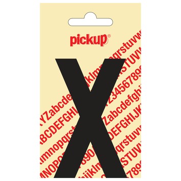 Pickup plakletter X zwart mat 90 mm