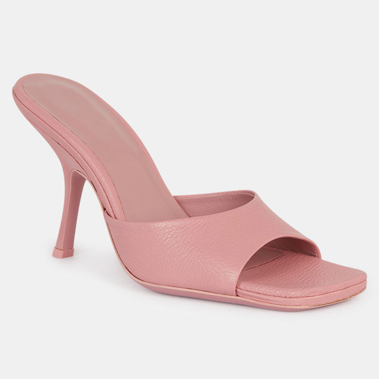 By Far Mules en Cuir HLS roses - Talon 8 cm
