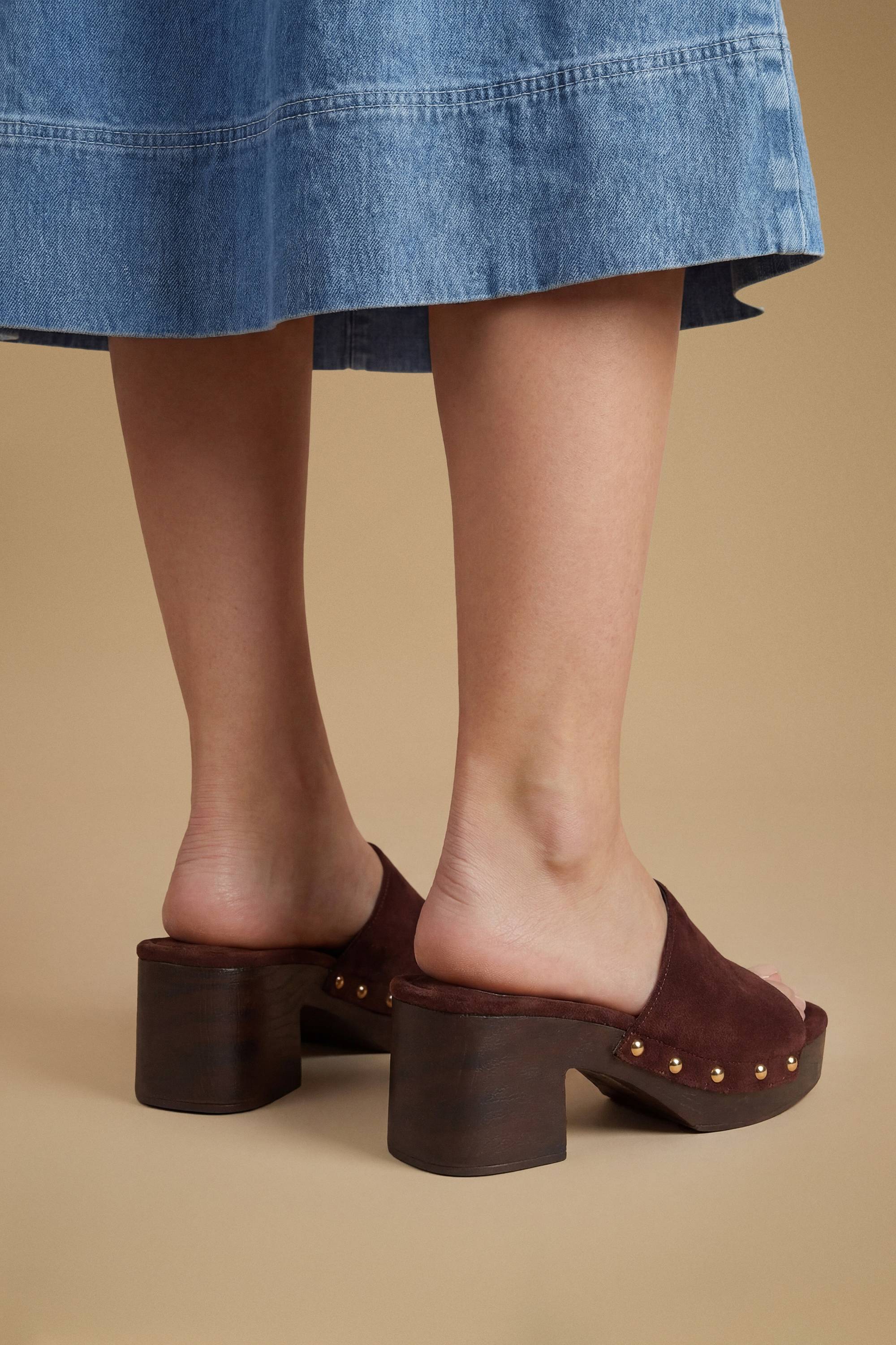 Oasis Sandales Mules À Talons Hauts Henrie En Synthétique