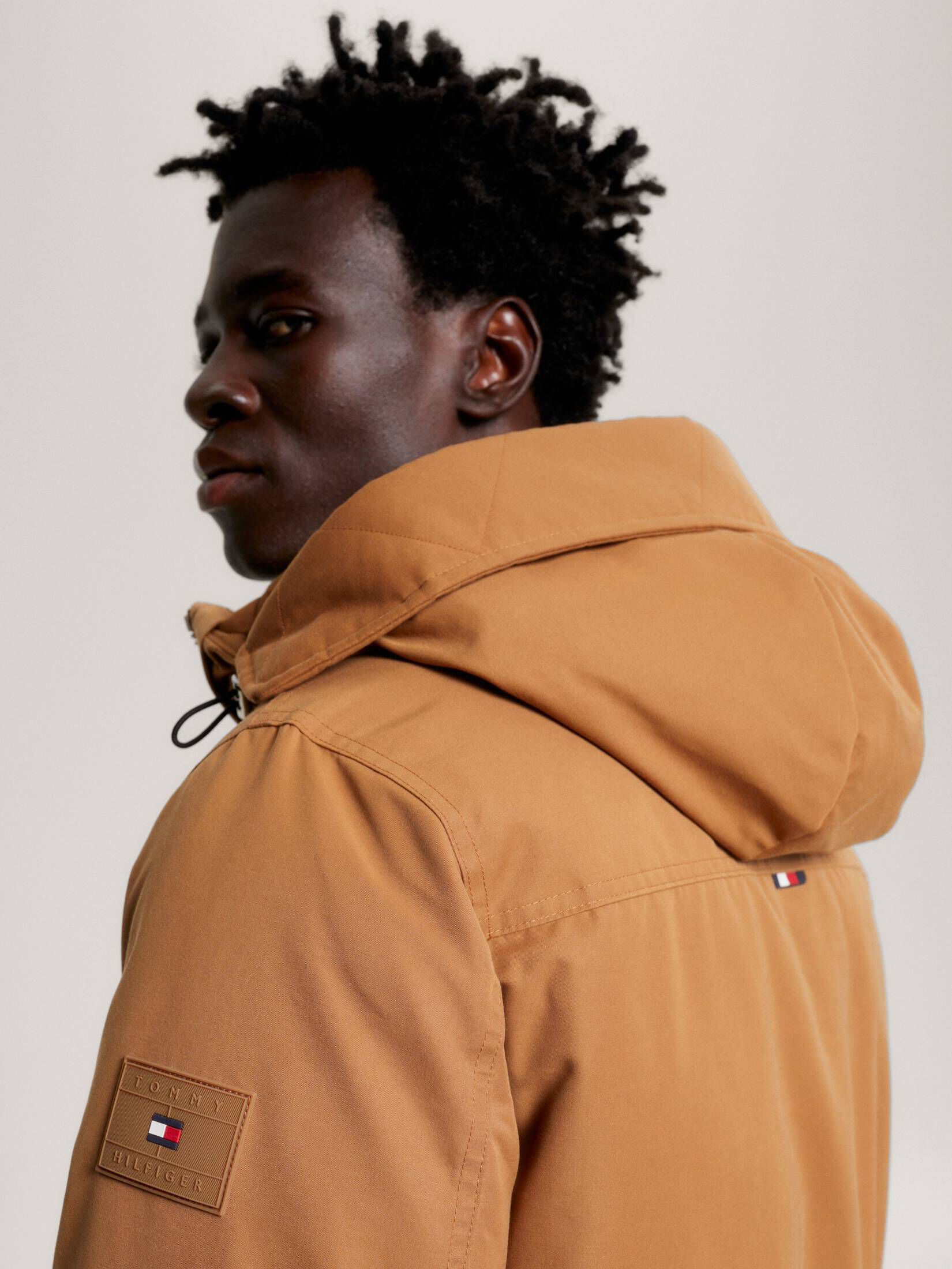 Tommy Hilfiger| Herren Daunenjacke mit Kapuze ROCKIE NON FUR DOWN PARKA