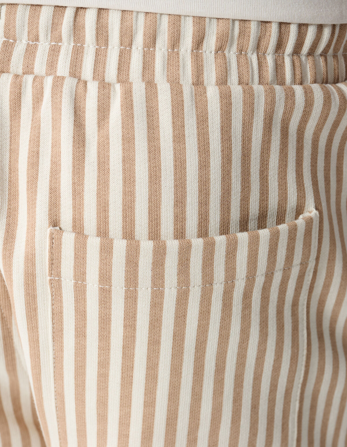 Striped Short Beige