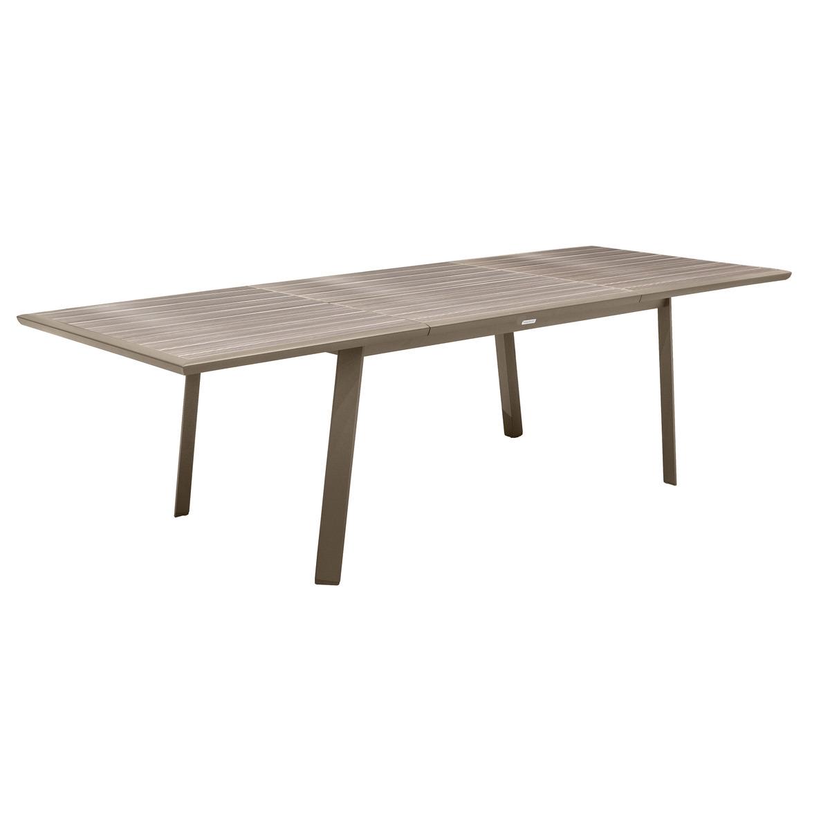 TABLE PAVANE EXTENSIBLE ALUMINIUM SEIGLE PRALINE 10 PLACES