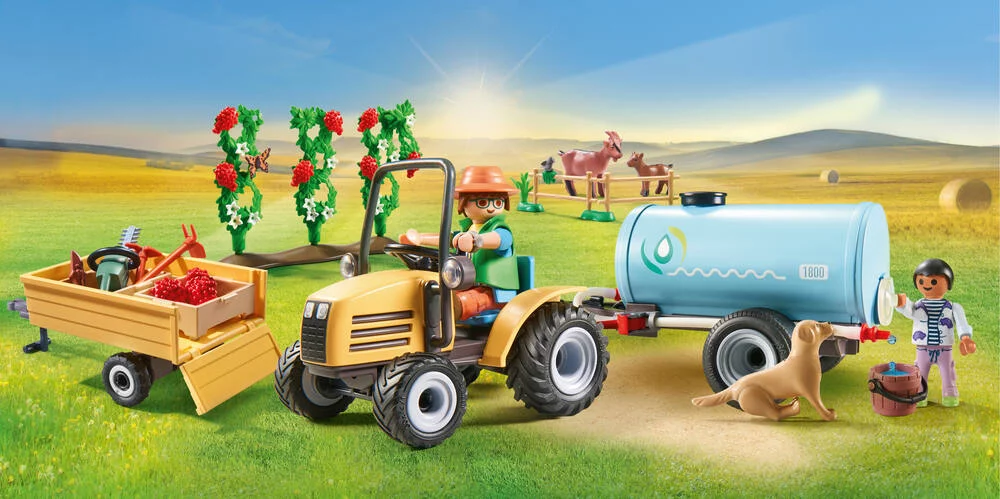 FERMIER AVEC TRACTEUR ET CITERNE - 71442