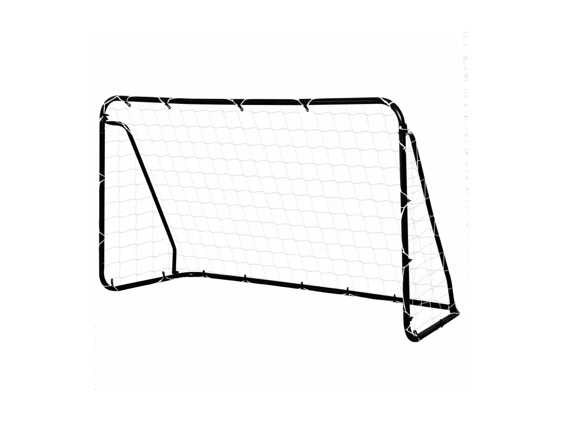 But de football - cage de foot - but futsal dim. 203L x 81l x 120H cm - châssis métal époxy filet polyester - piquets inclus - noir