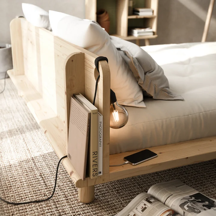 Karup Design - Peek Bett 180 x 200 cm, Kiefer schwarz
