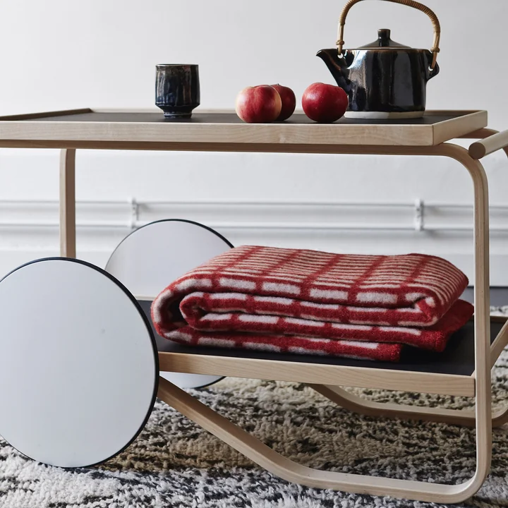 Artek - 901 Servierwagen, Laminat weiss