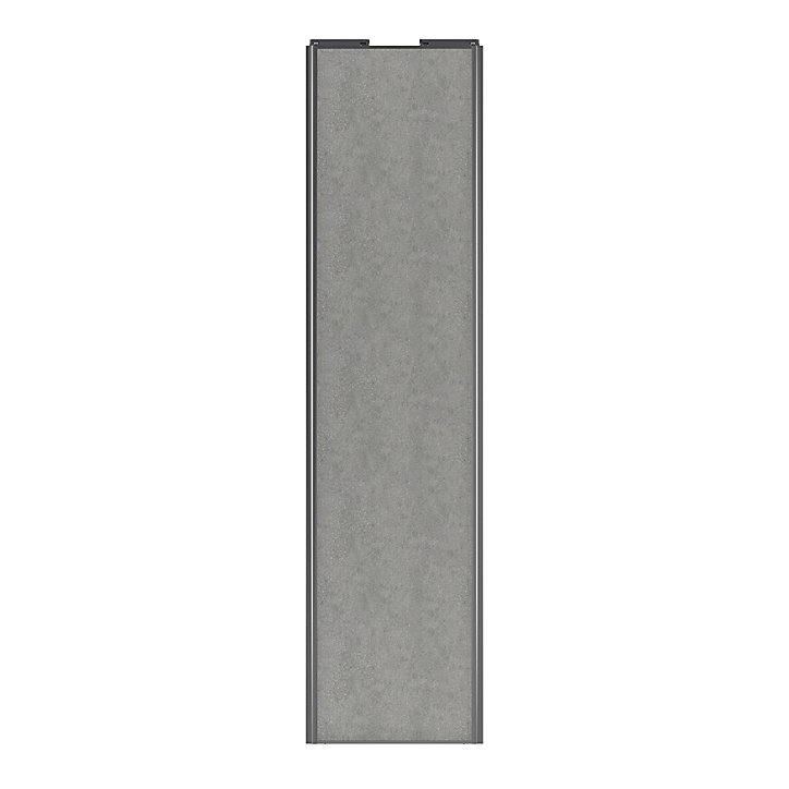 Porte de placard coulissante béton profil gris GoodHome Arius H. 248,5 x L. 62.2 cm + amortisseurs