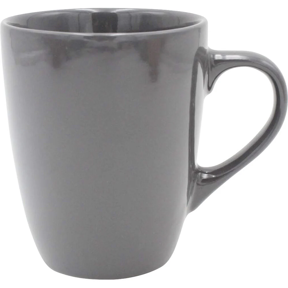 Mug en faïence uni gris brillant 31 cl