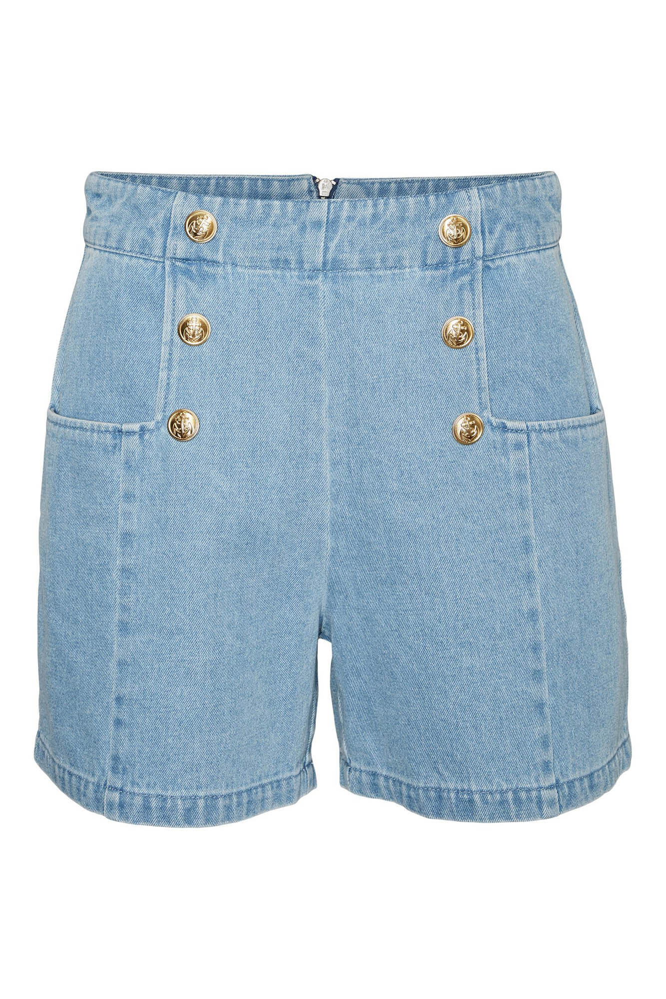 Shorts jeans com detalhe de botões - Azul