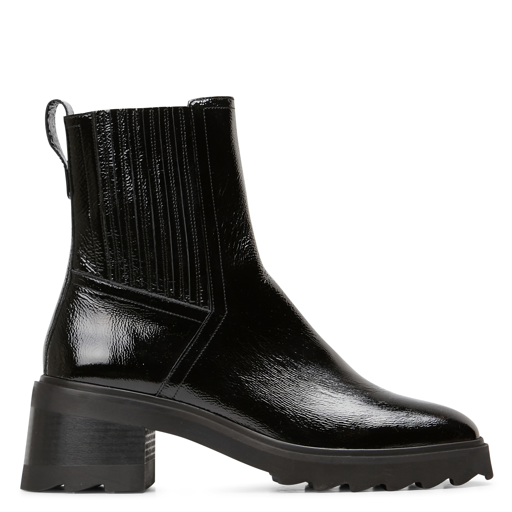 LISON - Bottines en cuir verni | Noir