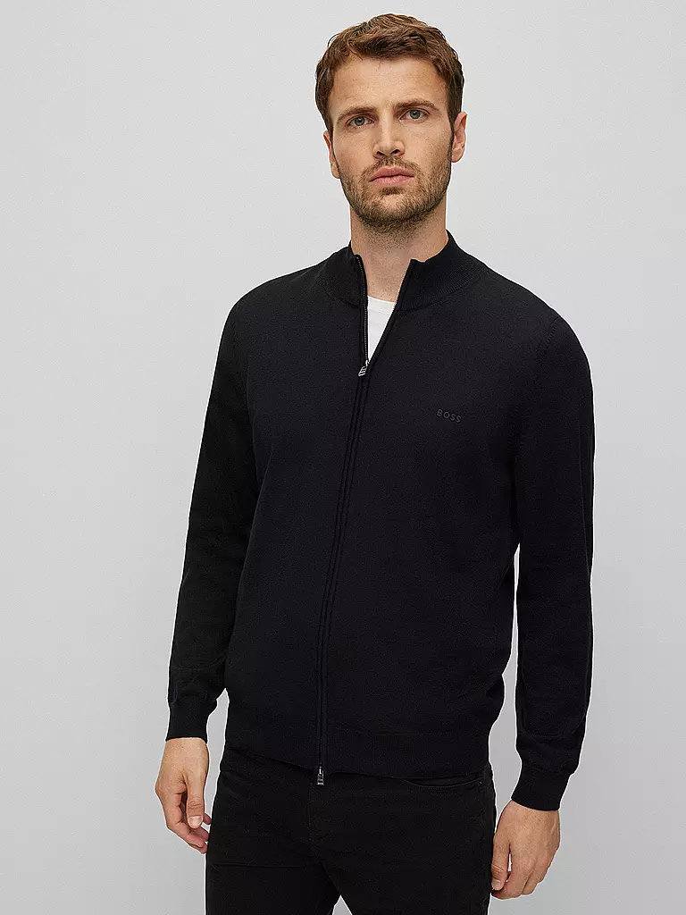 BOSS Strickjacke schwarz