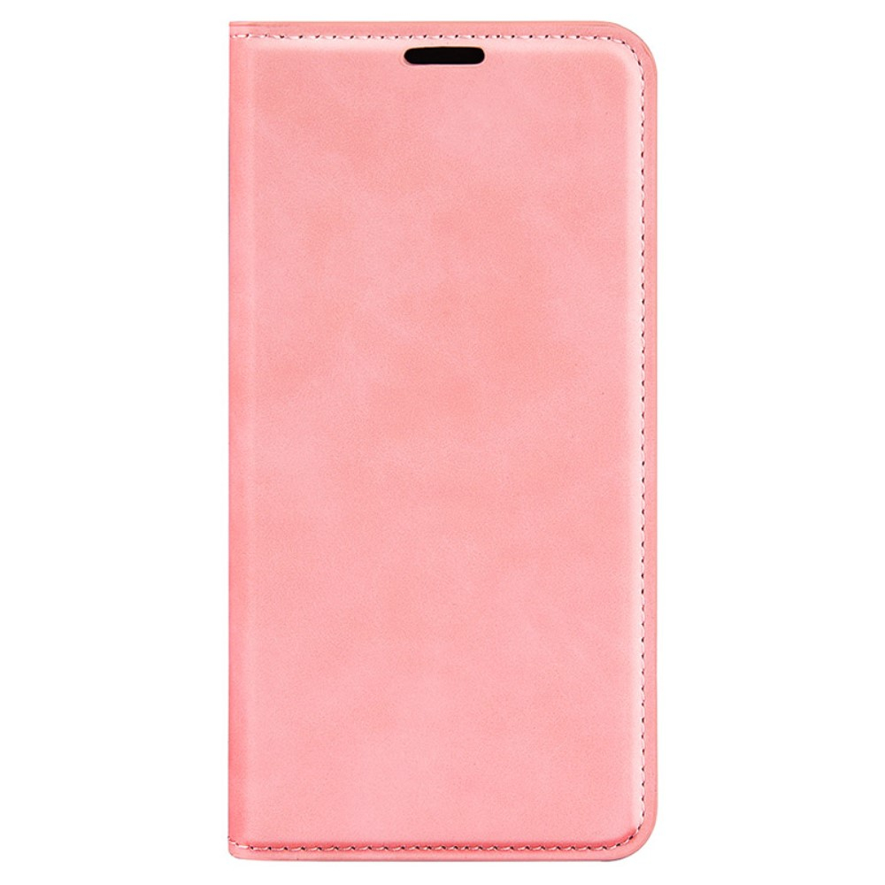 iPhone 16 Pro Max Vintage Leder Tasche Flip Cover Fashion Design - Rosa