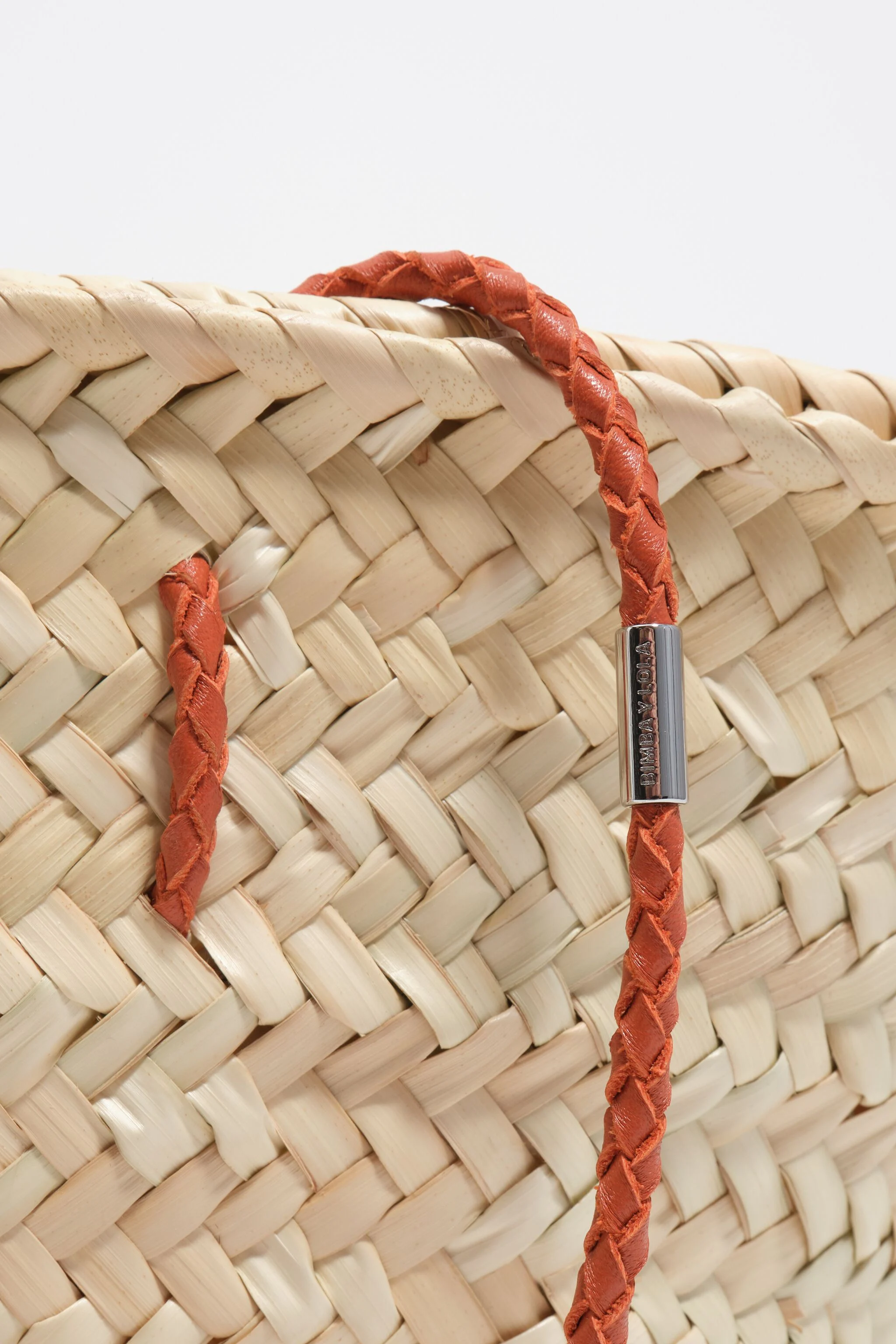Bolsa de vime de palha natural tamanho médio