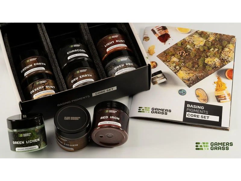 GamersGrass Basing Pigments Core Set Hochwertiges Basingset für den Gelände- und Miniaturenbau