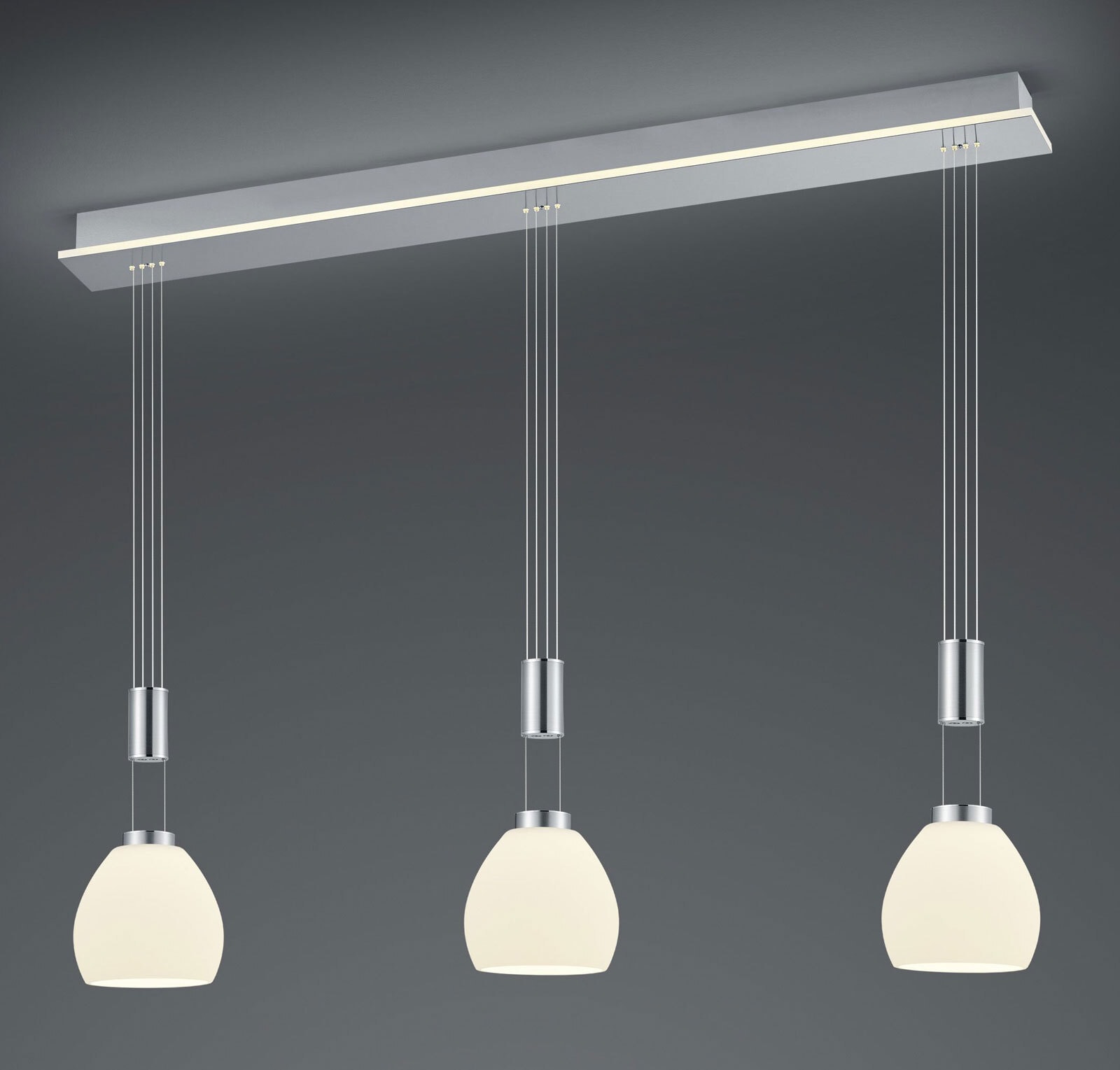 HELL LED Balkenpendel SAM 110 cm nickelfarbig