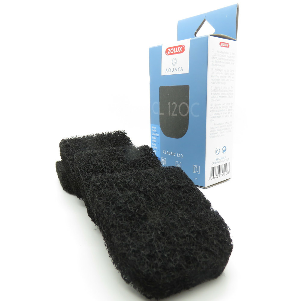 Mousse charbon cl 120 c pour pompe classic 120 pour aquarium.
