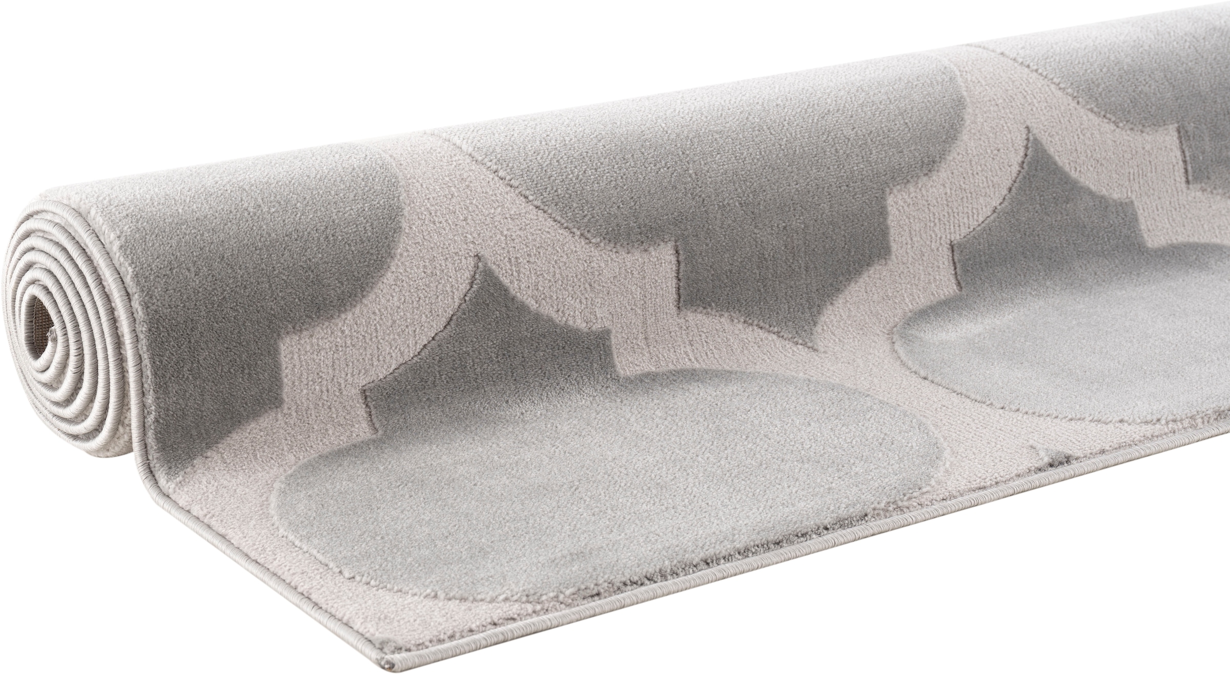 Home affaire Teppich »Fenris« rechteckig 12 mm Höhe Konturenschnitt, 3D-Design, flacher Teppich, Kurzflor, weich, elegant