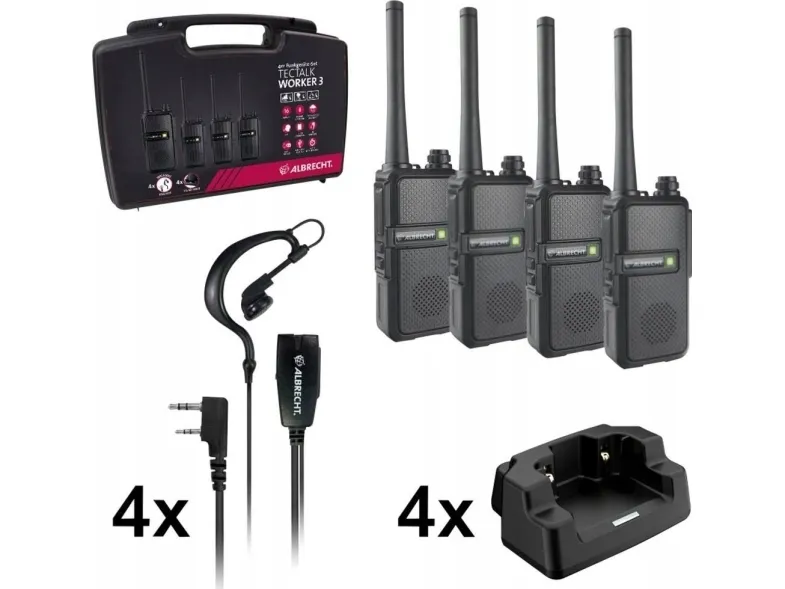 Albrecht Tectalk Worker 3 æske sæt med 4, PMR446