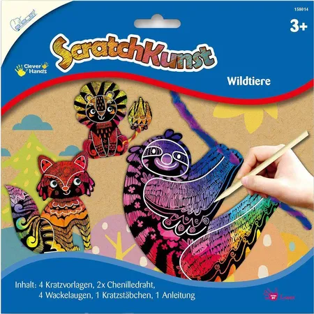 Mammut ScratchKunst - Wildtiere, Komplettset