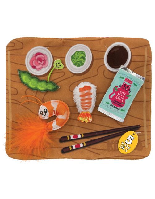 Kong Pull-A-Partz Sushi - Kattenspeelgoed - One Size