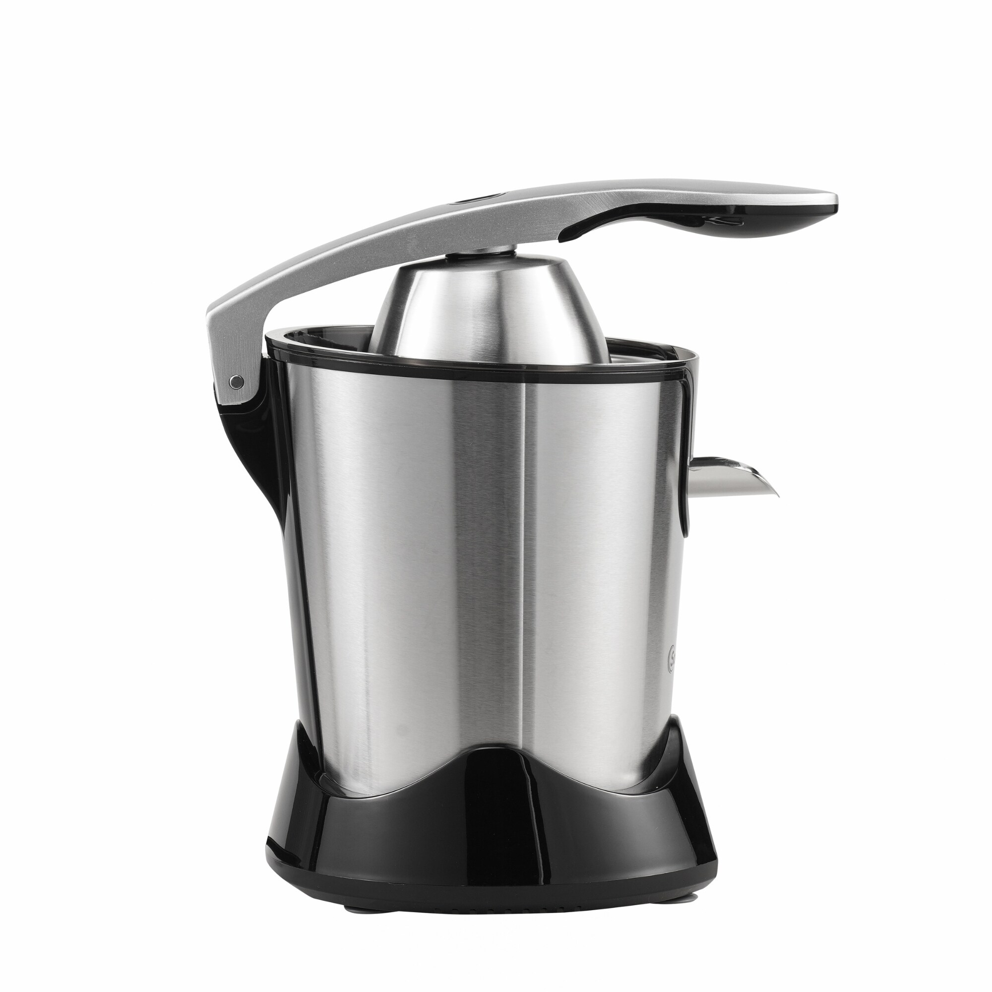 Sommertal Zitruspresse CP850 elektrische Saftpresse inkl. 2 Presskegel, manuelle Handpresse, Orangenpresse Zitronenpresse aus Edelstahl, Juicer Entsafter mit starkem 850W Motor