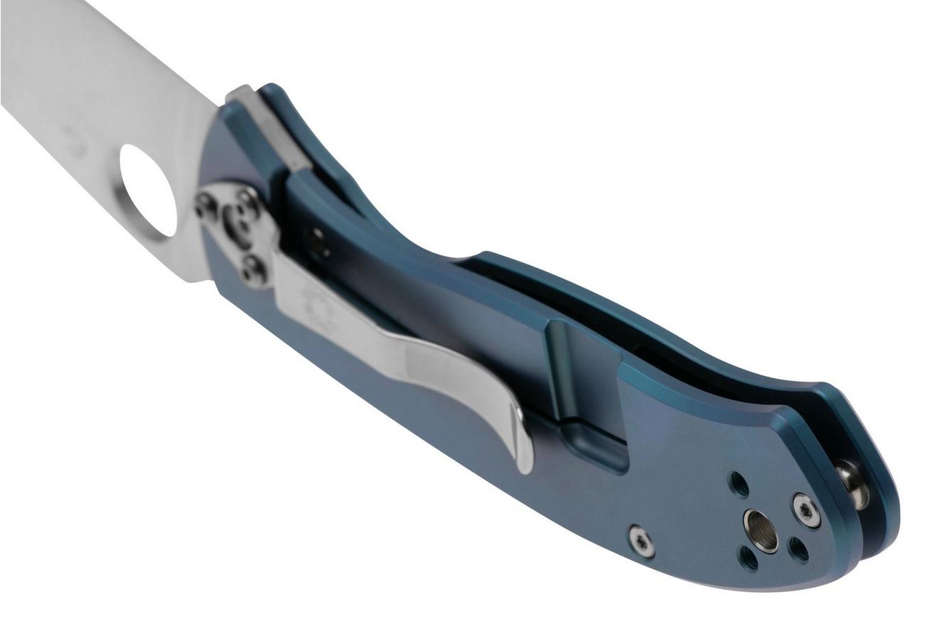 Spyderco Tenacious C122TIBLP Blue Titanium zakmes