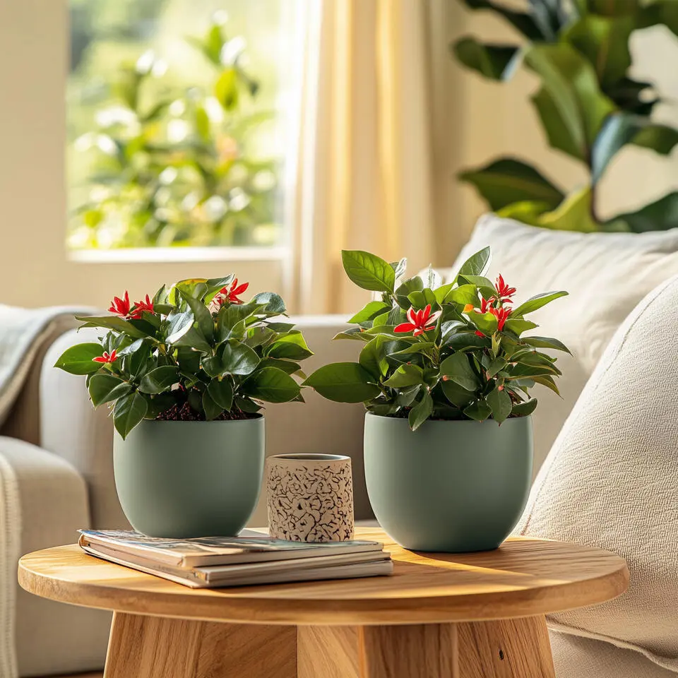 Christusdoorn - Set van 2 - Euphorbia 'Milii' - Hoogte 25-35cm - ⌀13cm
