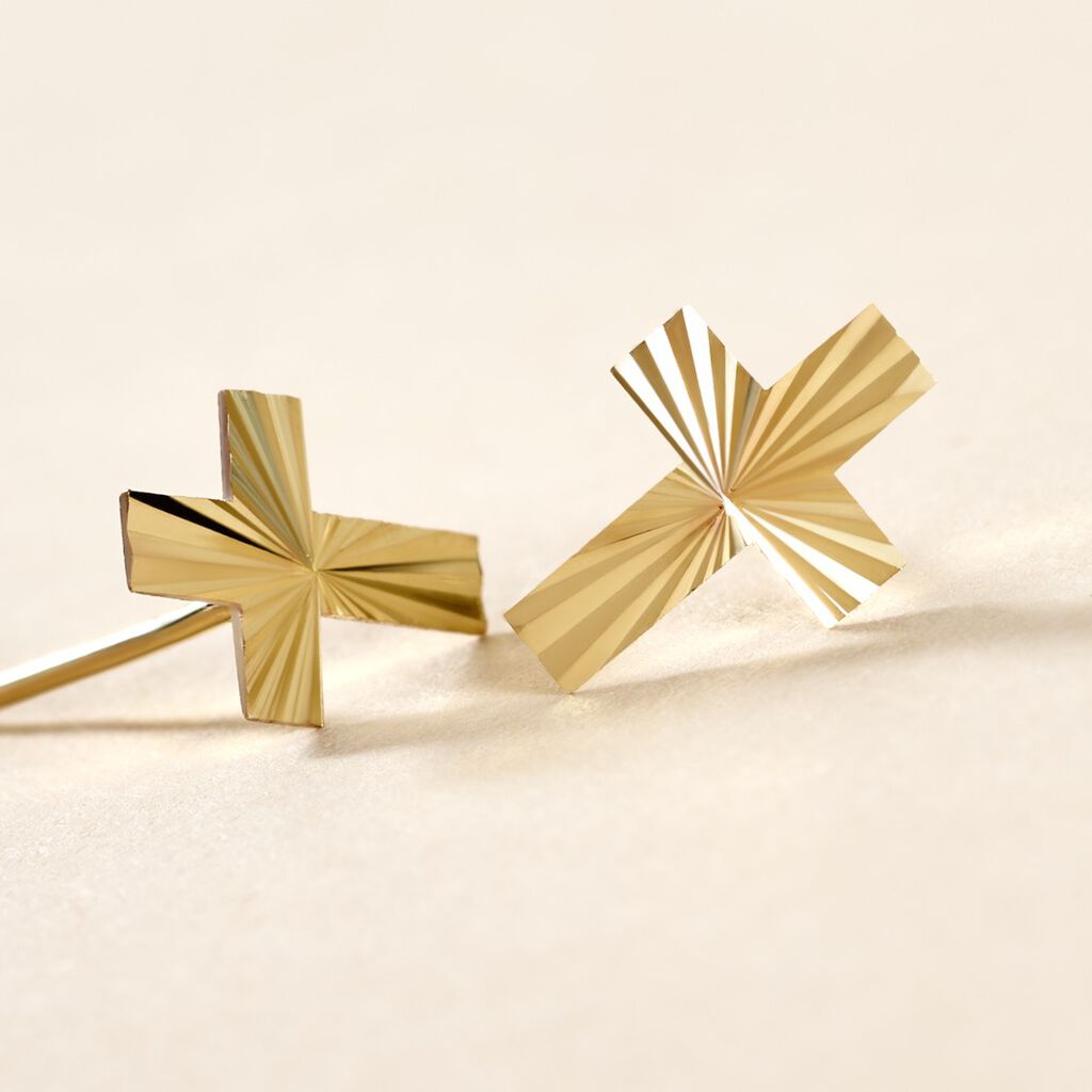 Boucles D'oreilles Puces Cristian Or Jaune