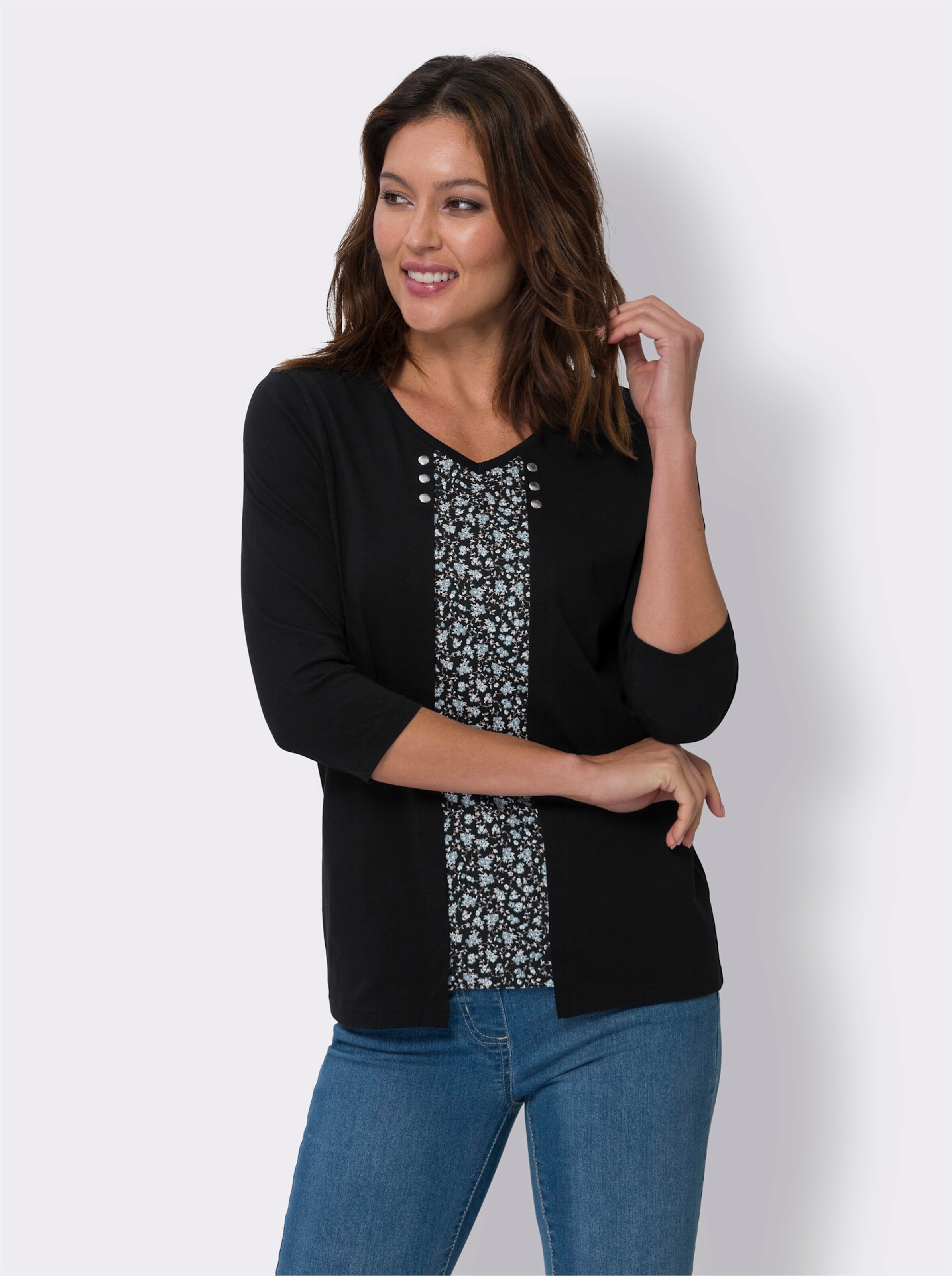 34-Arm-Shirt im Doppelpack