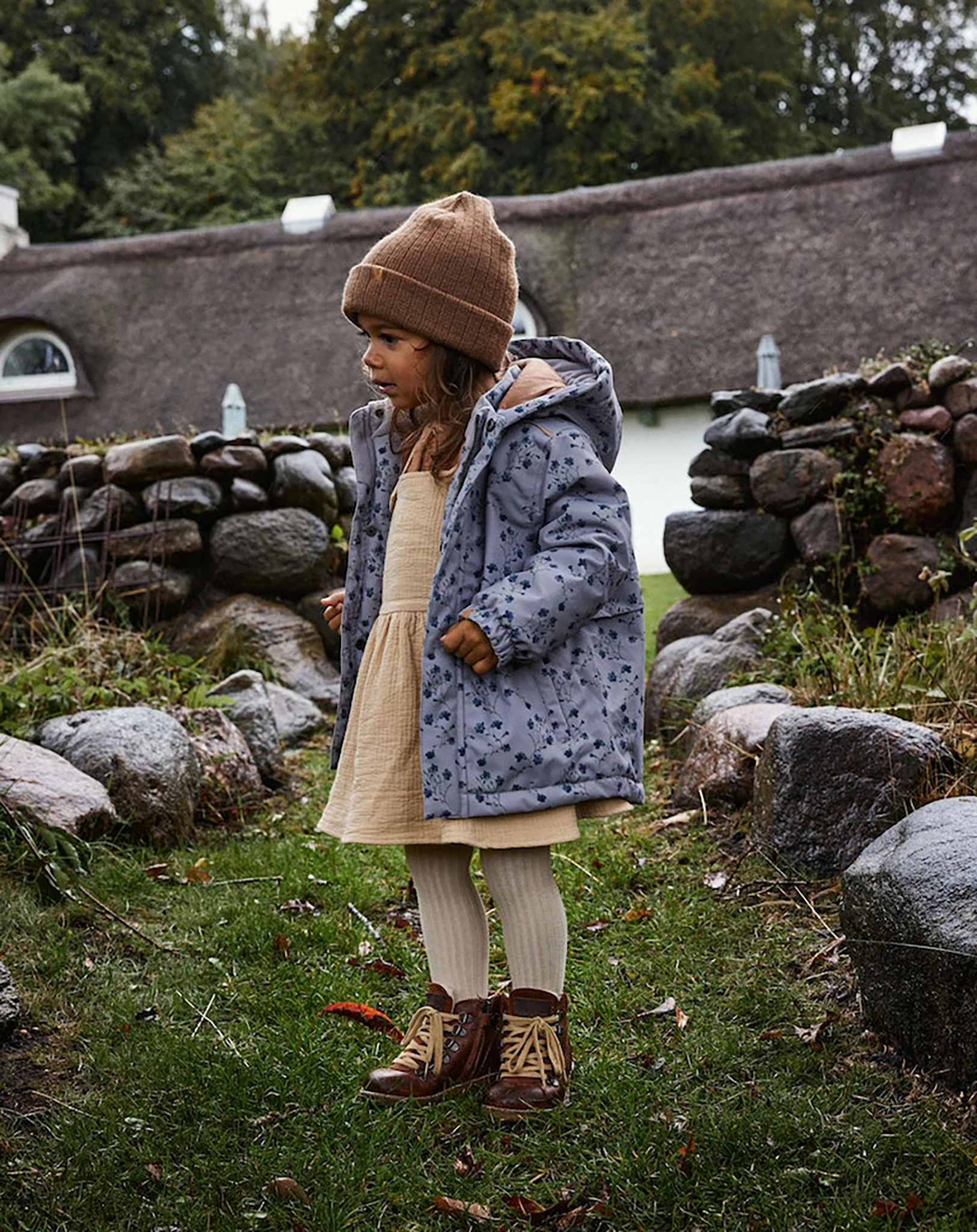 Schneejacke NMFLASNOW AOP in wet weather