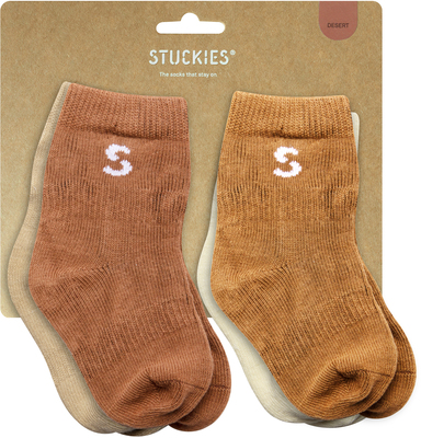 STUCKIES Sokker Baby 4-Pakk, Desert