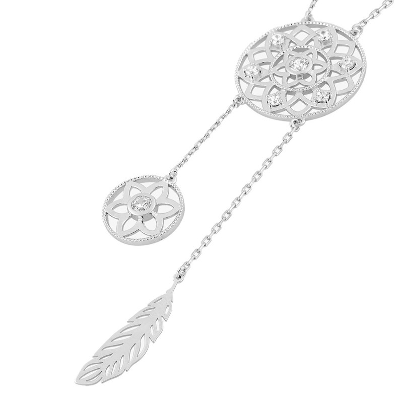 Collier Femme - Oxyde de zirconium - Argent 925 - Longueur : 42 cm