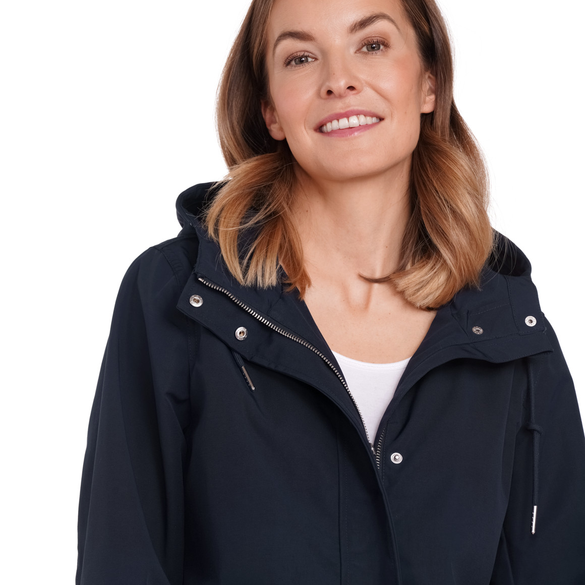 Gina Benotti Damen Parka mit Kapuze dunkelblau