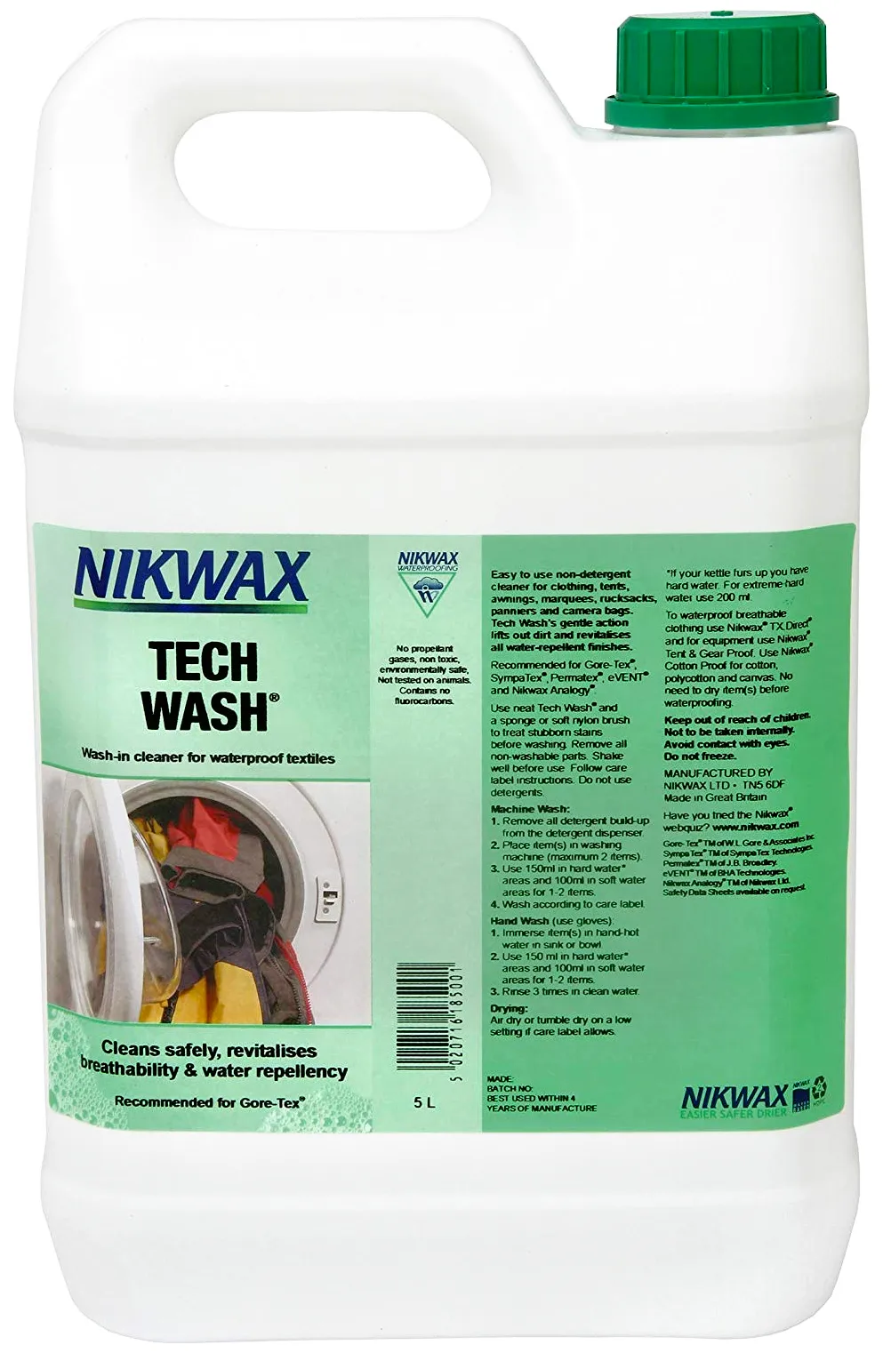 Nikwax Tech Wash 5 liter Nocolour