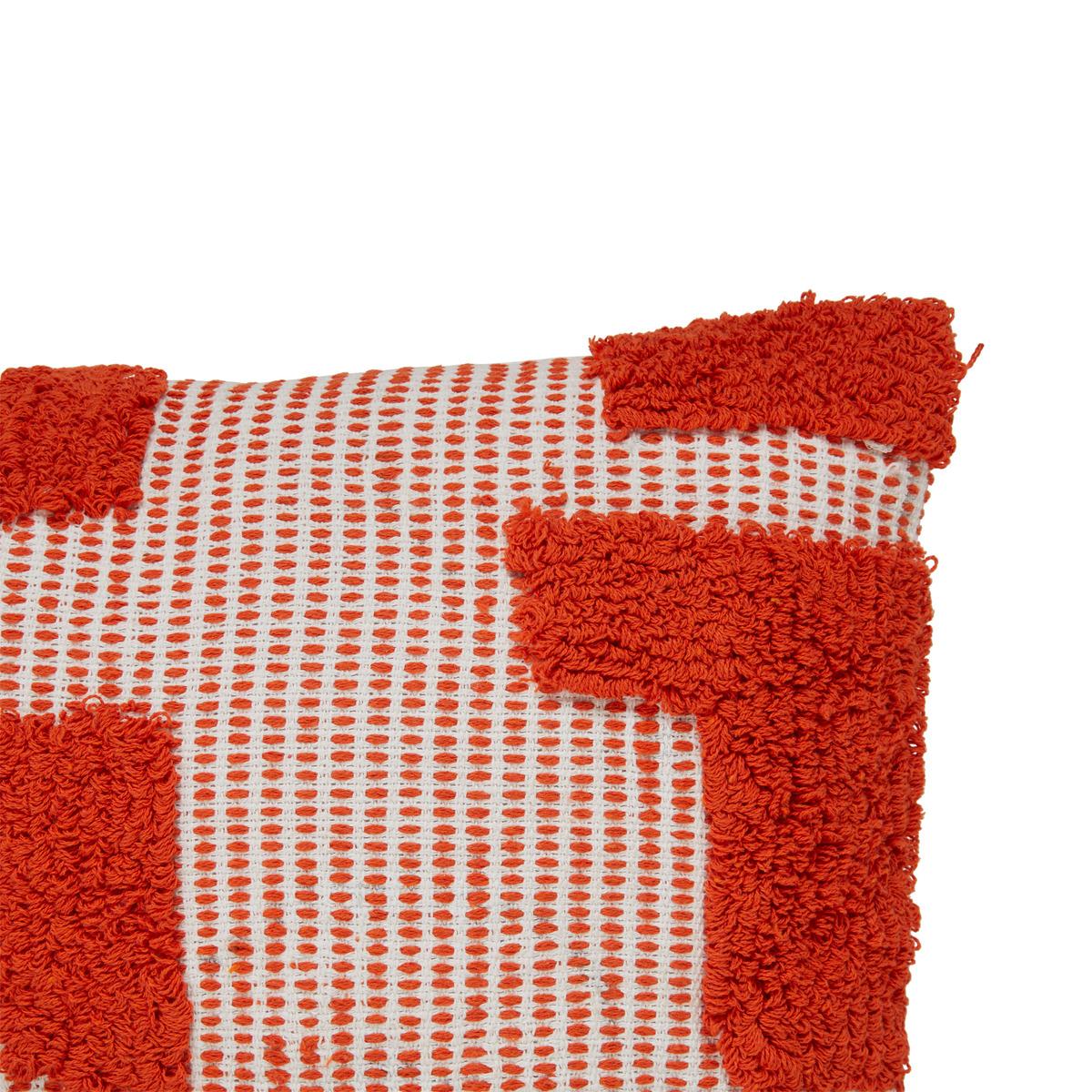 COUSSIN COTON TUFTE POPPY ORANGE 38X58CM