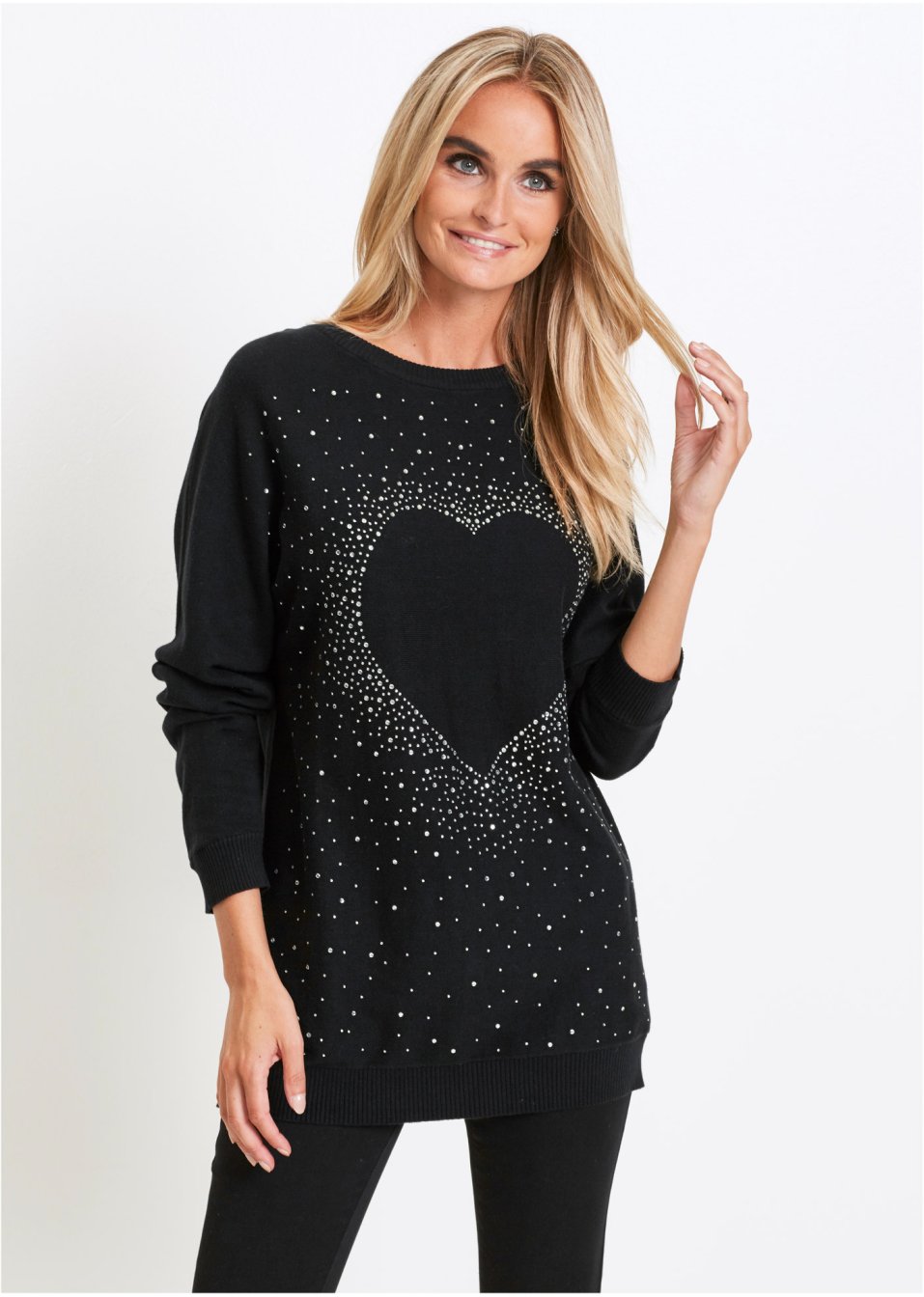 Pull uni avec strass