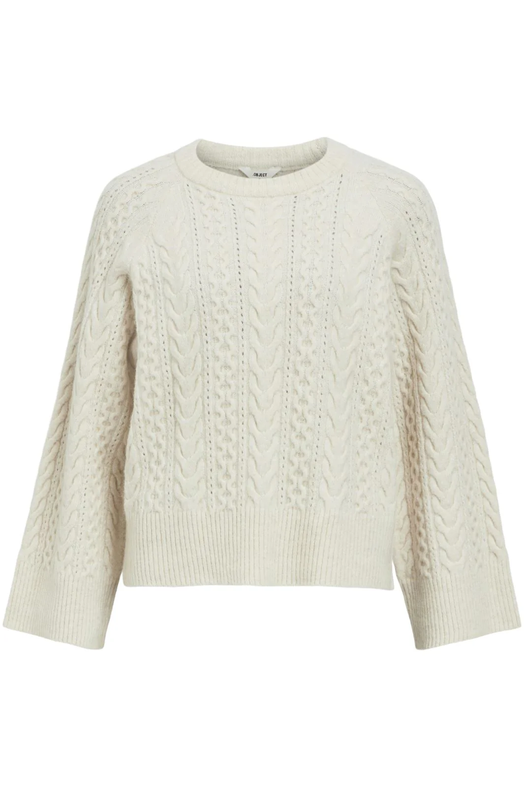 Object Objrosa Knit L/S Re Pullover 134 4569006 white sand melange
