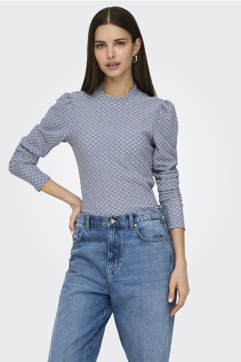 Only blauwe dames t-shirt