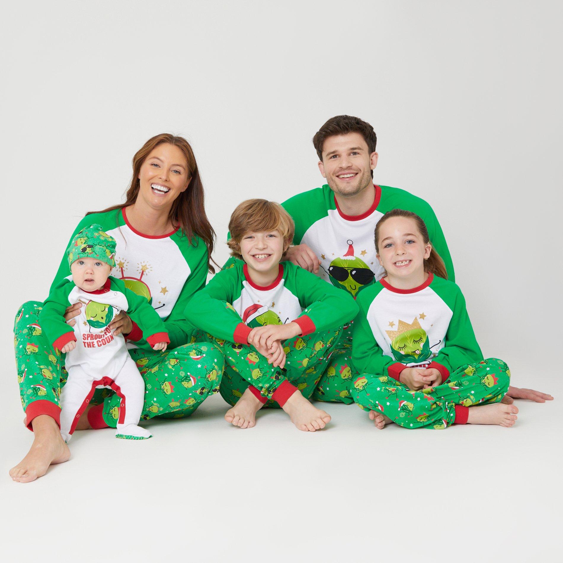 Linea Unisex Baby Family Christmas Sprout Sleepsuit