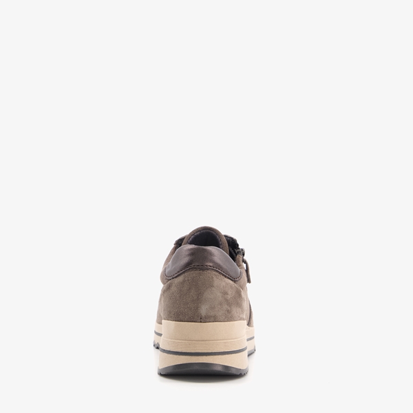 Hush Puppies leren dames sneakers bruin