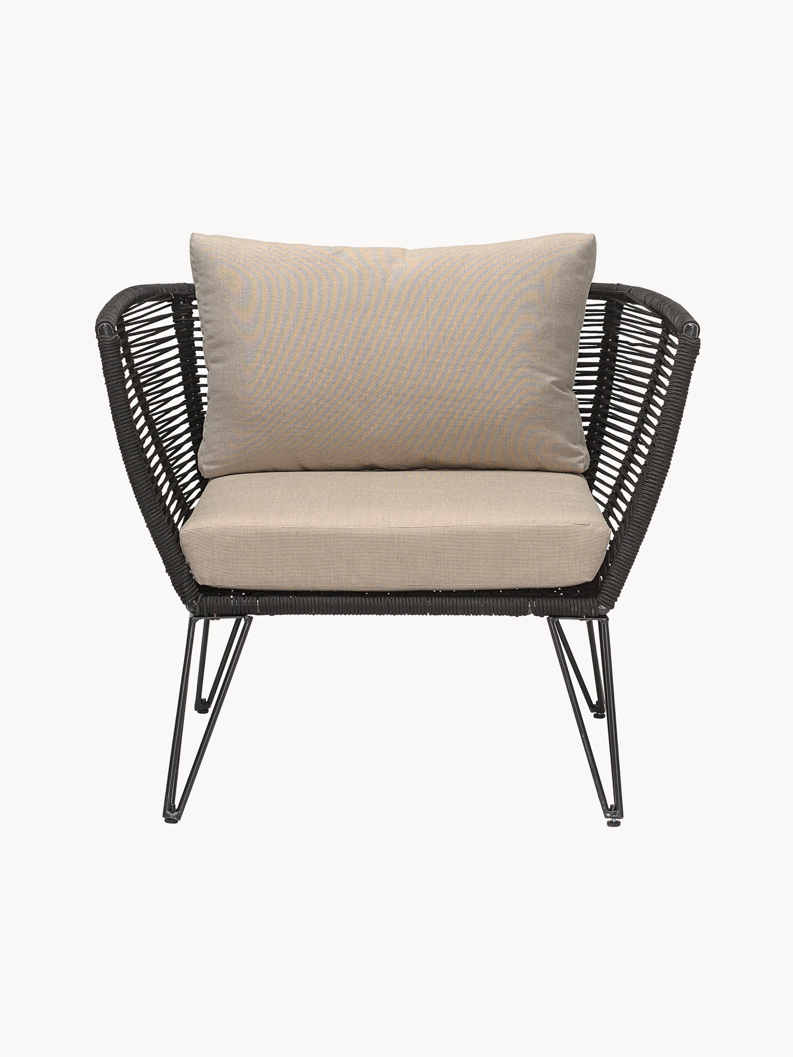 Tuin loungefauteuil Mundo met kunststoffen vlechtwerk