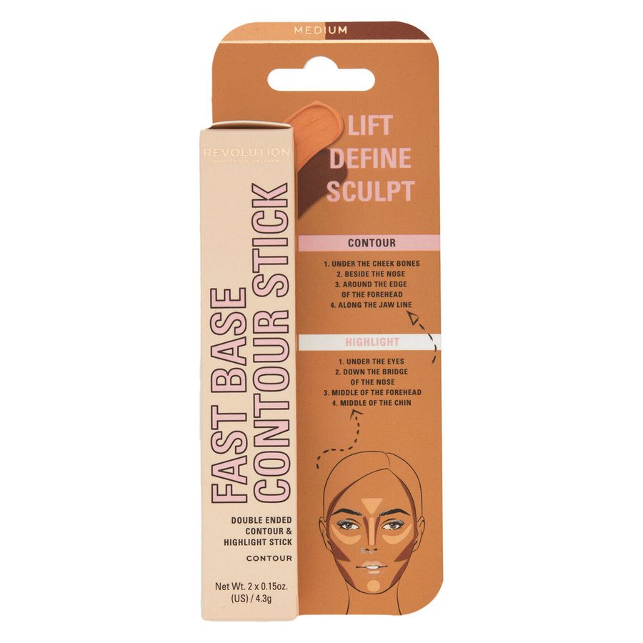Makeup Revolution Fast Base Contour Stick Medium 2x4,3g