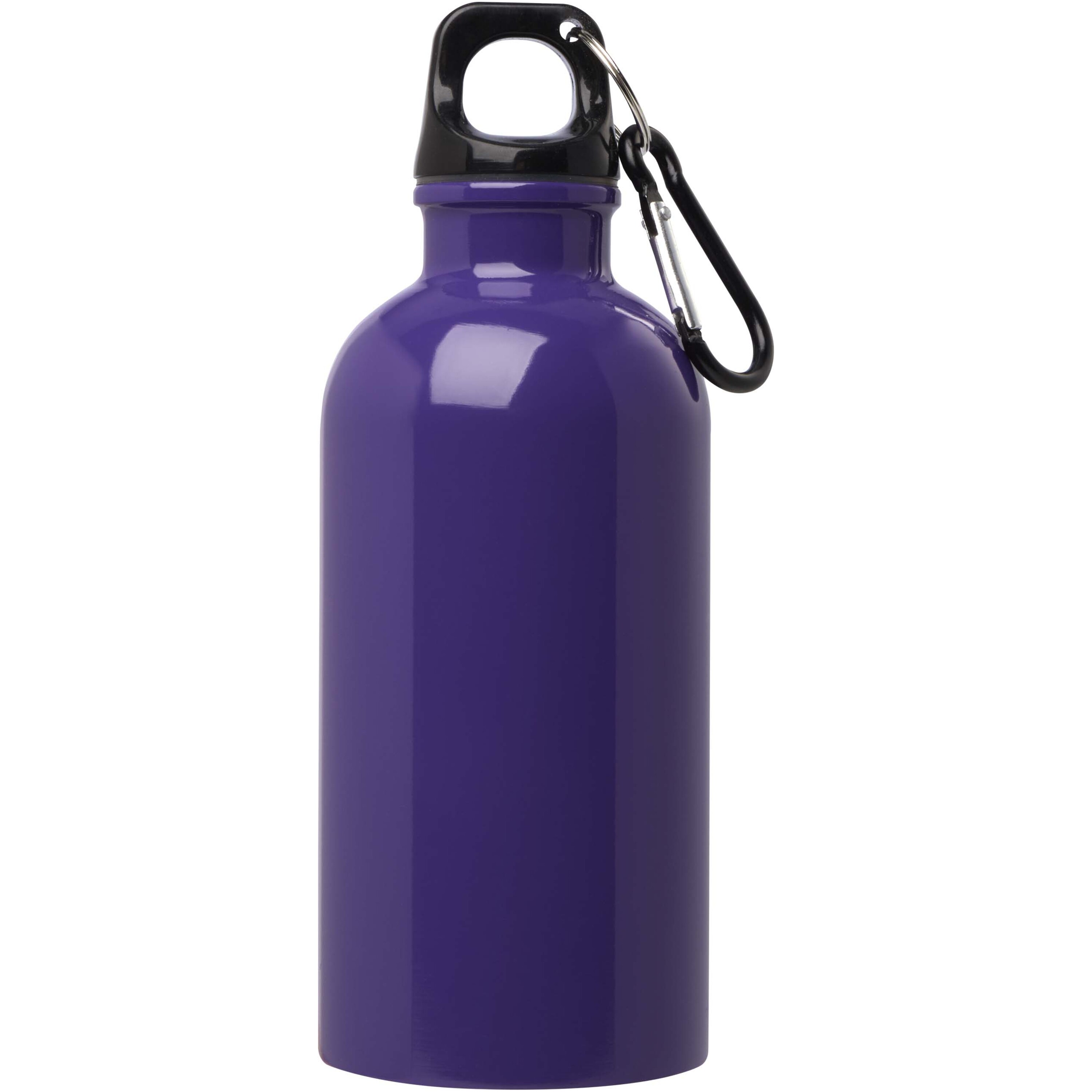 PF Concept 100860 - Bouteille d'eau Oregon de 400 ml simple paroi en acier recyclé certifié RCS avec mousqueton