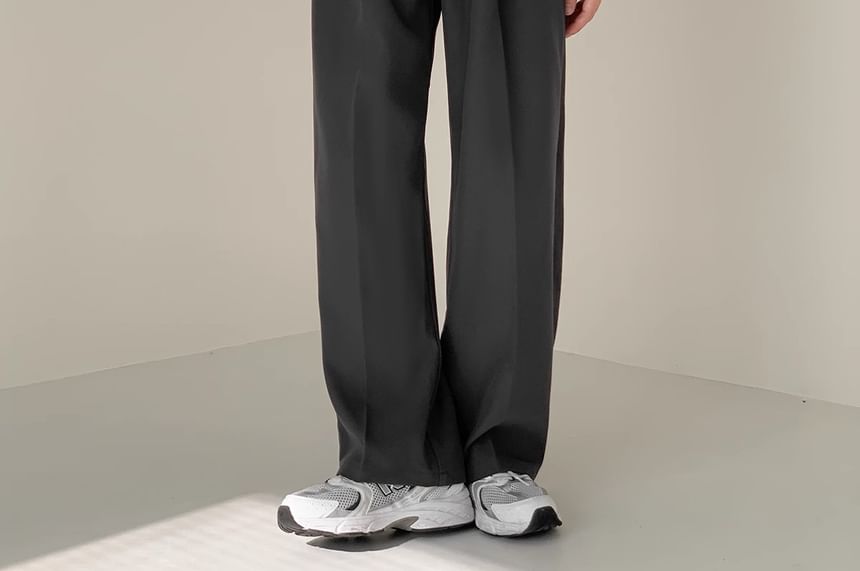 Capbrew - Hoge taille effen wijde broek