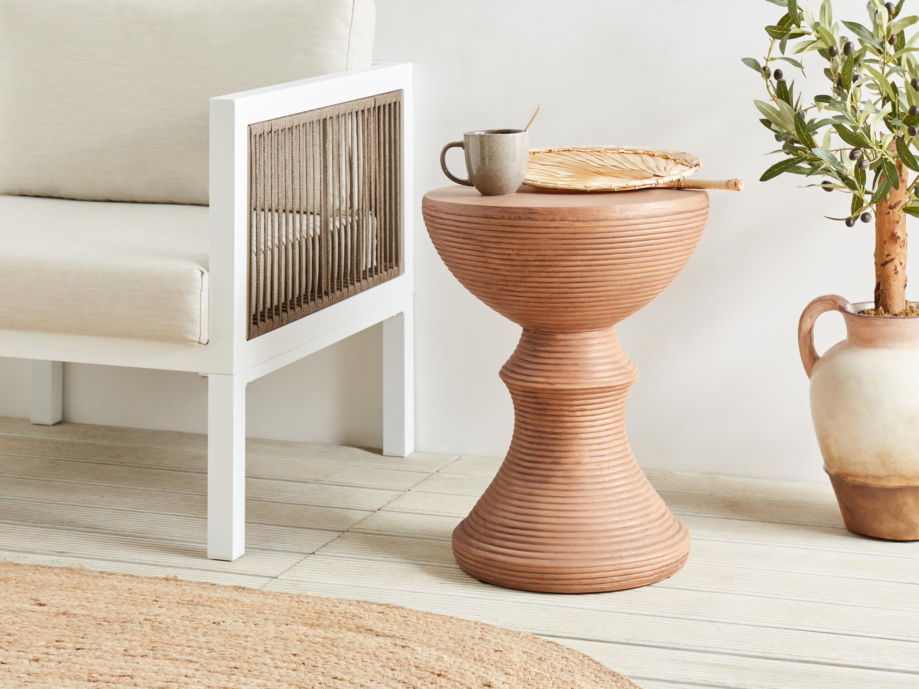 Bijzettafel CALDARO 40 cm 40 cm Houtachtig Bruin