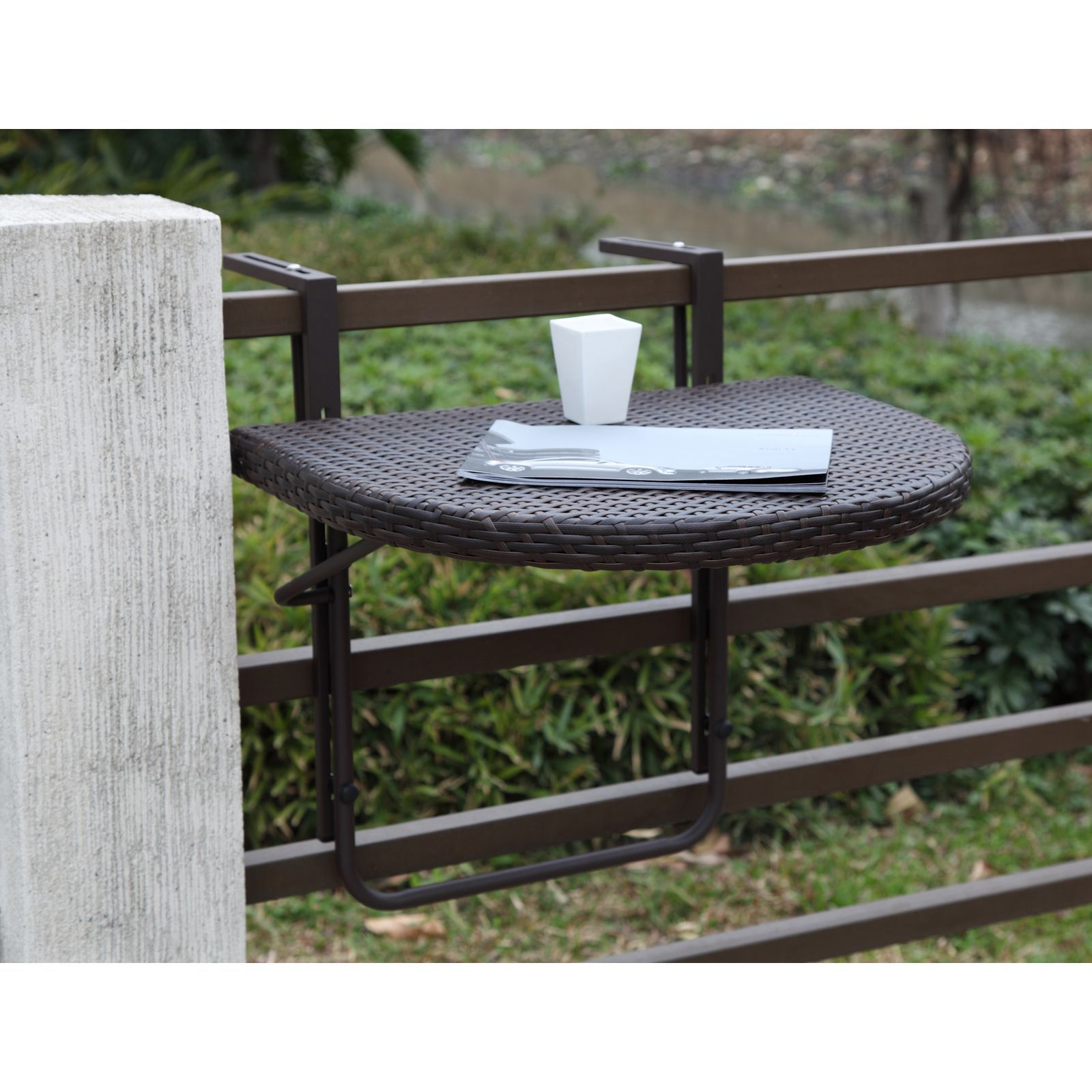 Balkon-Hängetisch AGRA - coffee - klappbar