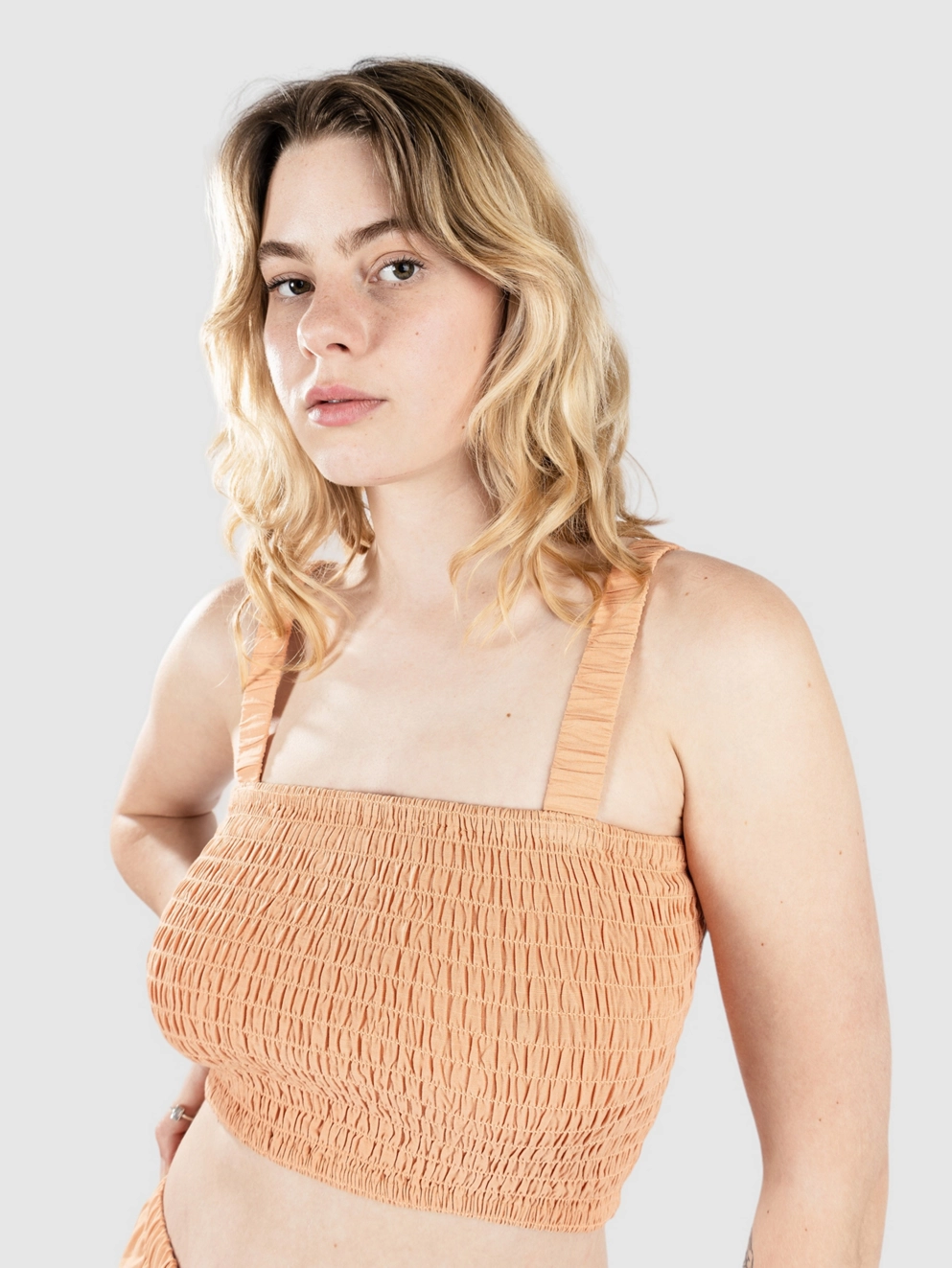 Rhythm Sammy Smocked Tank Top peach