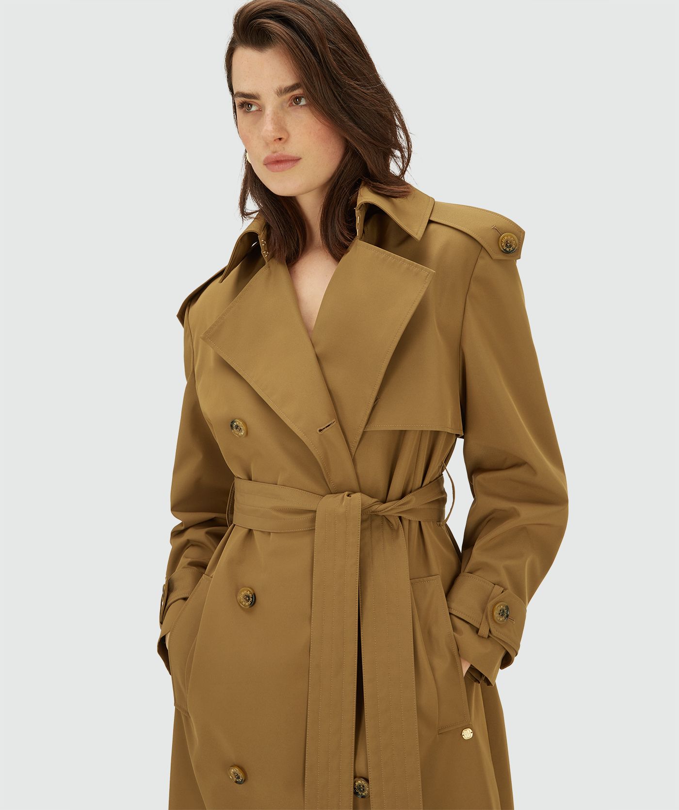 JV-ROCCO oversized trenchcoat - mid brown
